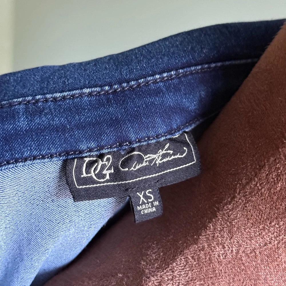 DG2 Blue Soft Cotton Denim Jacket With Back Embroidery